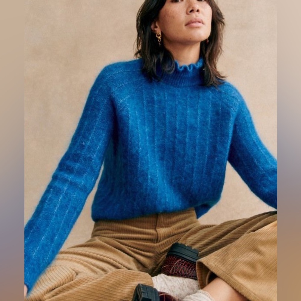 Sezane Loris Jumper in Flash Blue